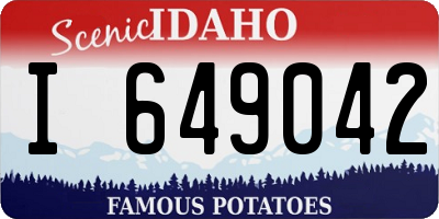 ID license plate I649042