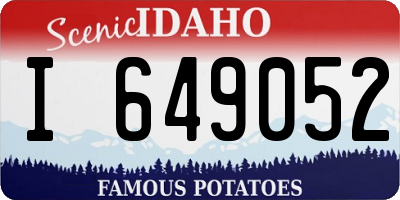 ID license plate I649052