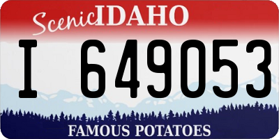 ID license plate I649053