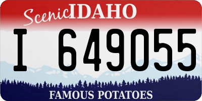 ID license plate I649055