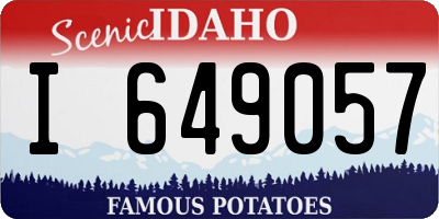 ID license plate I649057