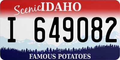 ID license plate I649082