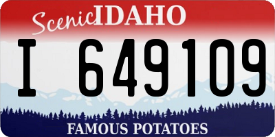 ID license plate I649109