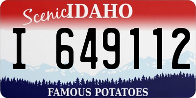 ID license plate I649112