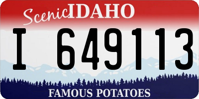 ID license plate I649113