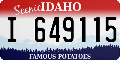 ID license plate I649115