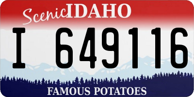 ID license plate I649116