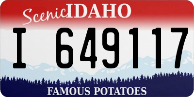 ID license plate I649117