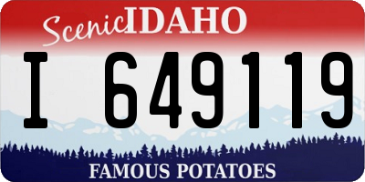 ID license plate I649119