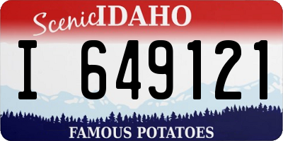 ID license plate I649121