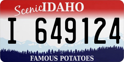 ID license plate I649124