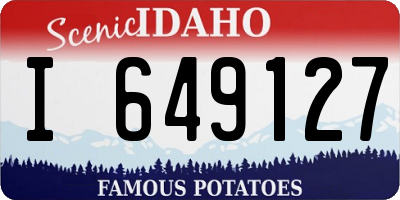 ID license plate I649127