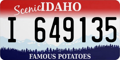 ID license plate I649135