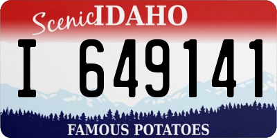 ID license plate I649141