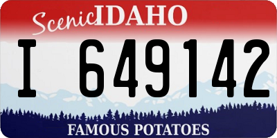 ID license plate I649142