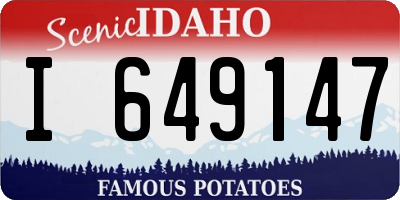 ID license plate I649147