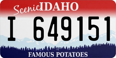 ID license plate I649151