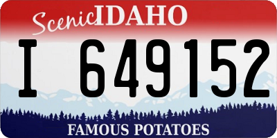 ID license plate I649152