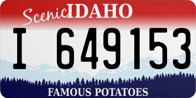 ID license plate I649153