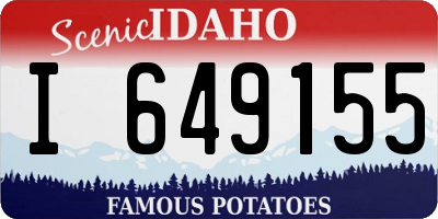ID license plate I649155