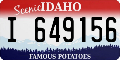 ID license plate I649156