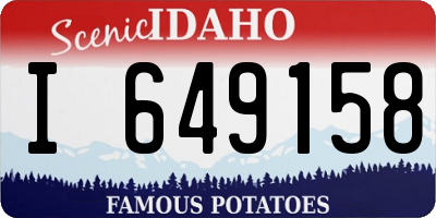 ID license plate I649158
