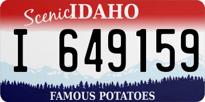 ID license plate I649159