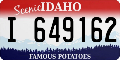 ID license plate I649162
