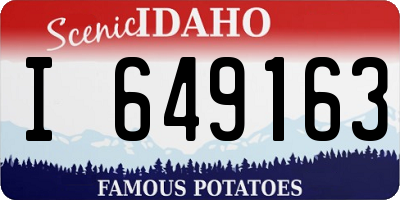 ID license plate I649163
