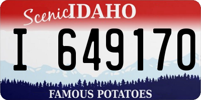 ID license plate I649170