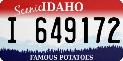 ID license plate I649172