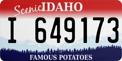 ID license plate I649173