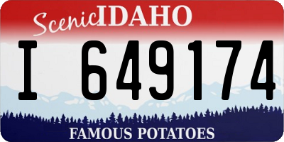 ID license plate I649174