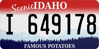 ID license plate I649178