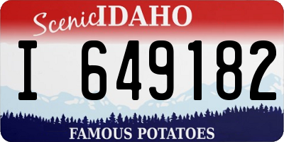 ID license plate I649182