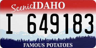 ID license plate I649183