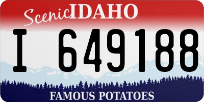 ID license plate I649188