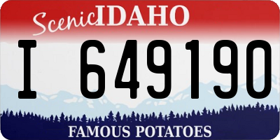 ID license plate I649190
