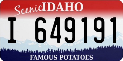 ID license plate I649191
