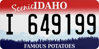 ID license plate I649199