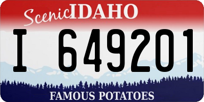 ID license plate I649201