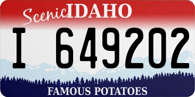 ID license plate I649202