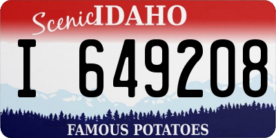 ID license plate I649208