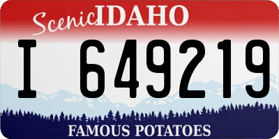 ID license plate I649219