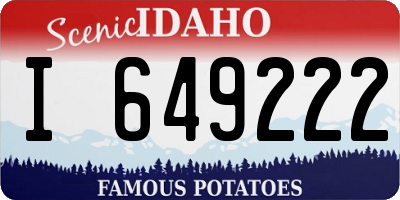 ID license plate I649222