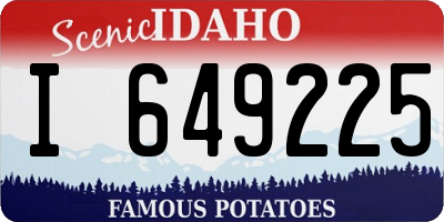 ID license plate I649225