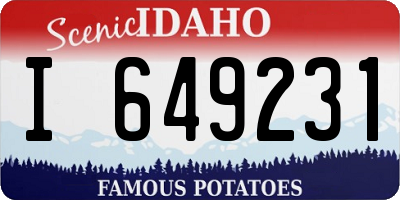 ID license plate I649231