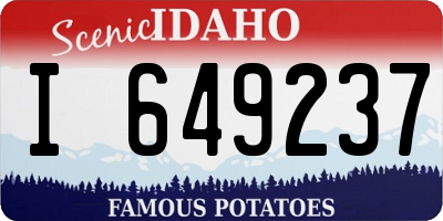 ID license plate I649237