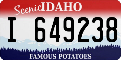 ID license plate I649238