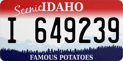 ID license plate I649239